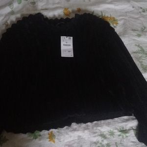 Black fuzzy Zara sweater